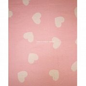 "Ермошка" одеяло байковое жаккардовое розовое "Премиум" сердечки